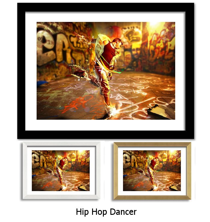 Hip Hop Dancer Framed Print